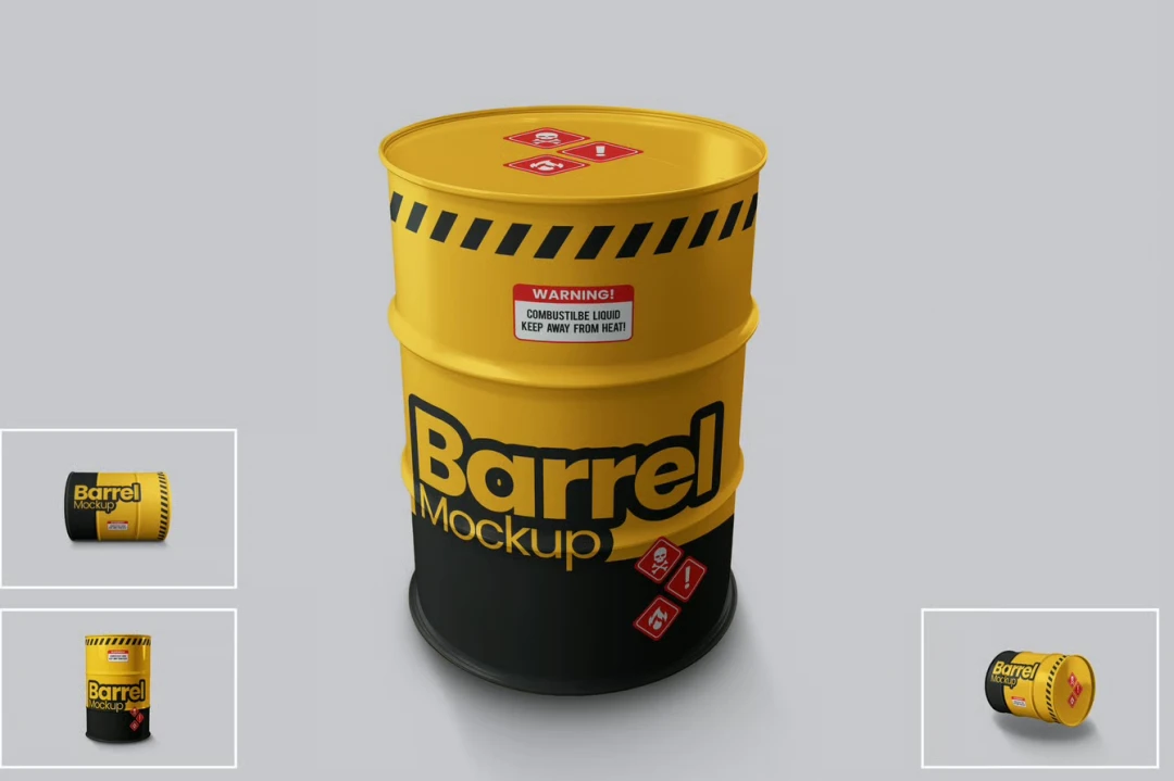 دانلود موکاپ لایه باز بشکه