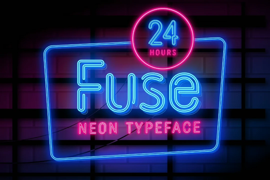 دانلود فونت fuse مناسب طراحی و نوشته های نئونی