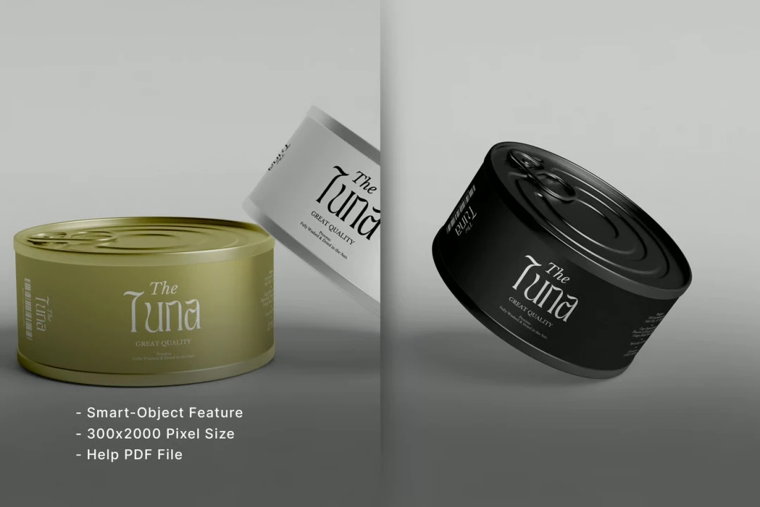 موکاپ لایه باز قوطی تن ماهی