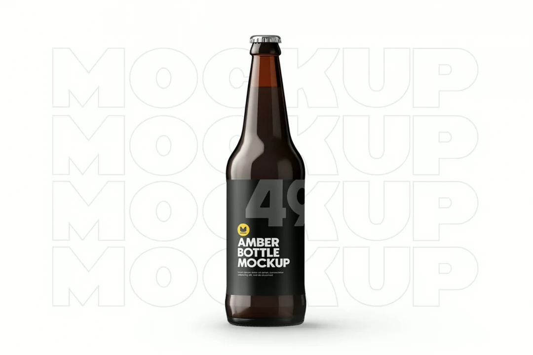 موکاپ لایه باز شیشه نوشیدنی ودلستر