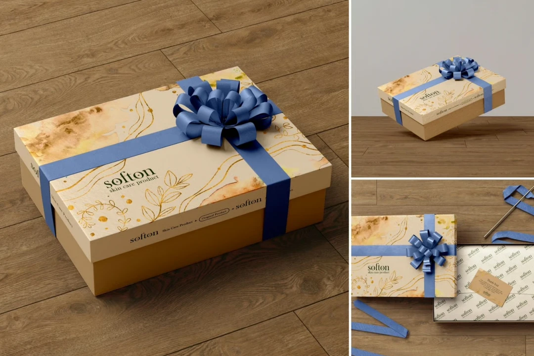 دانلود موکاپ لایه باز جعبه هدیه