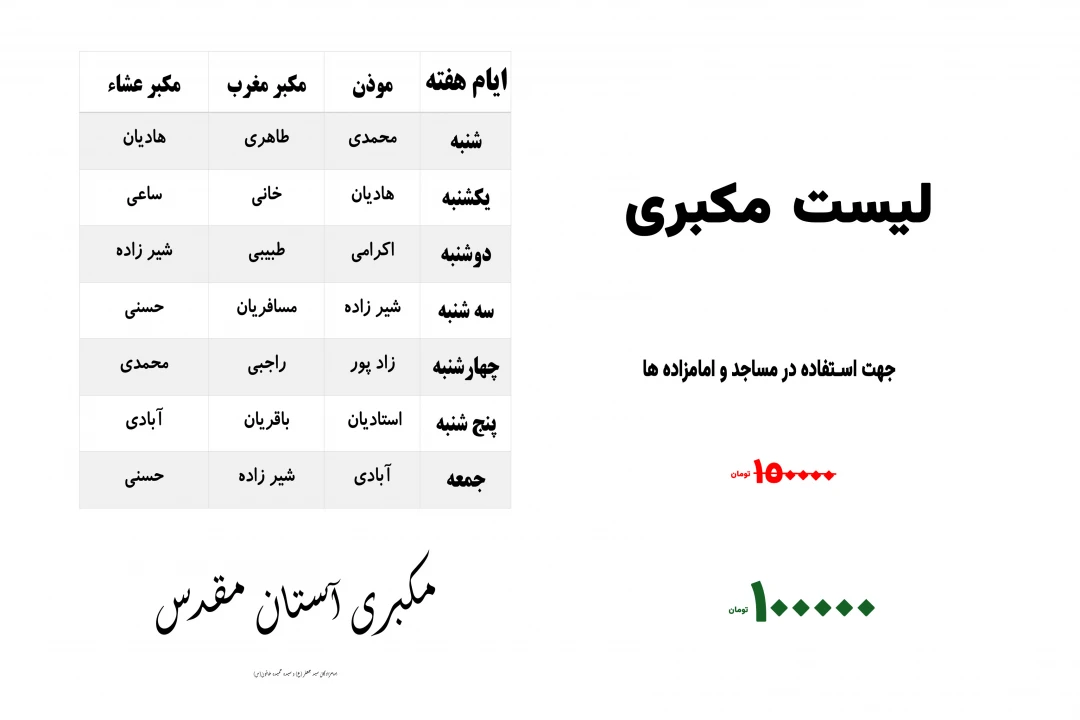 لیست مکبری