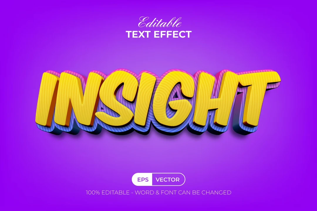 دانلود تکست استایل سه بعدی Insight