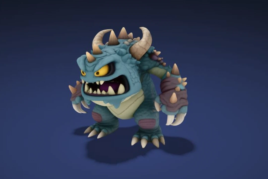 هیولای شاخ دار آبی