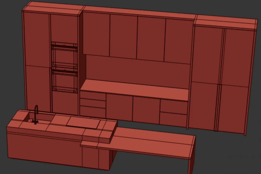 کابینت مدرن با جزیره