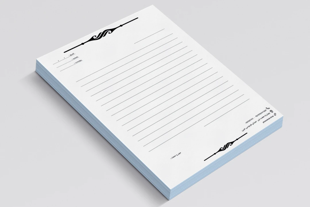 سربرگ سفید مشکی کد 8754