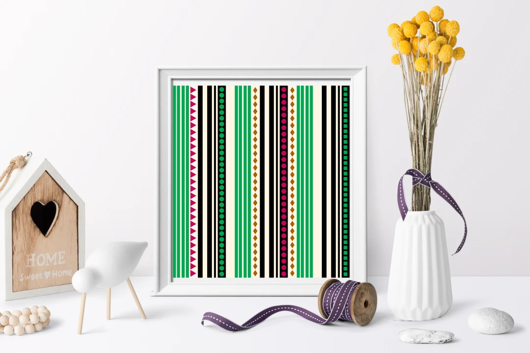 پترن هندسی سنتی رنگی _ طرح لایه باز PSD