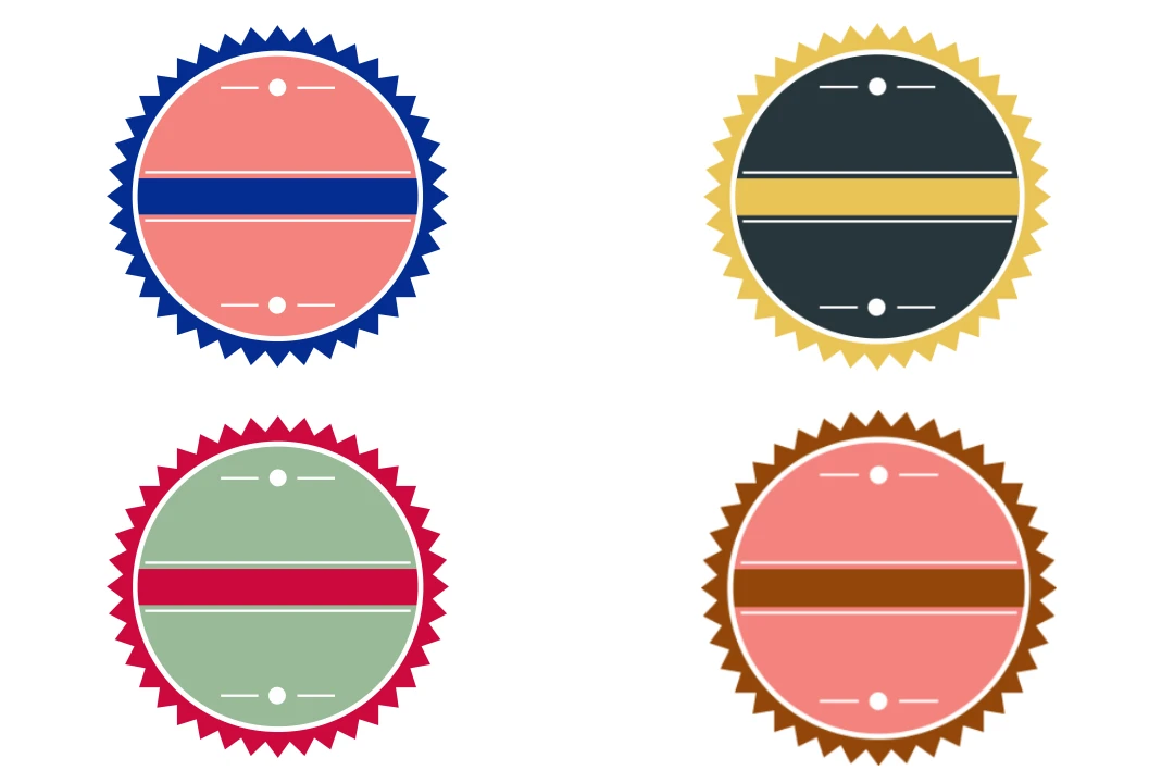 برچسب کلیپ آرت، مجموعه الگوی برچسب طرح لایه باز فتوشاپ