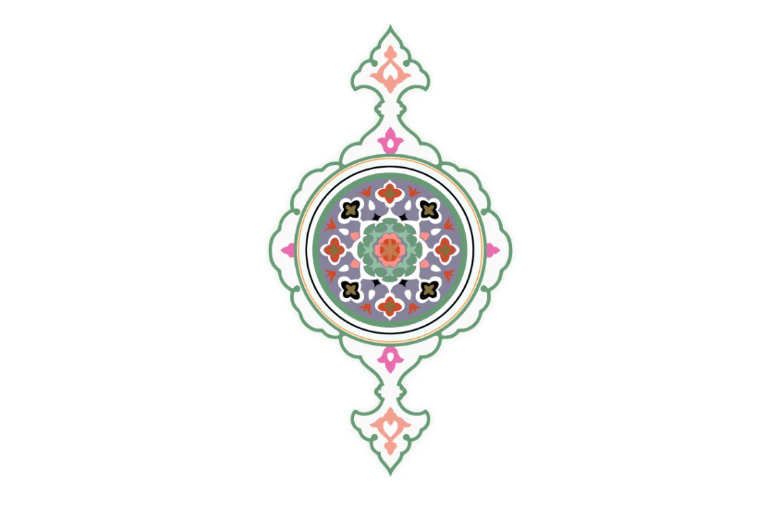 قاب و ترنج تذهیب طرح لایه باز فتوشاپ