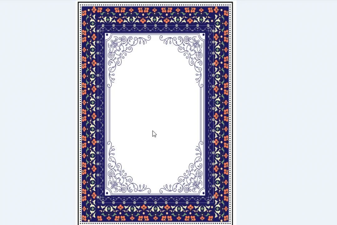 وکتور لایه باز قاب اسلیمی