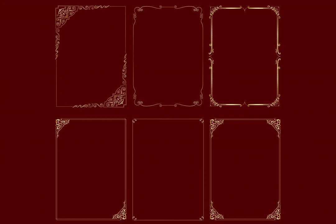 دانلود فریم طلایی وکتور