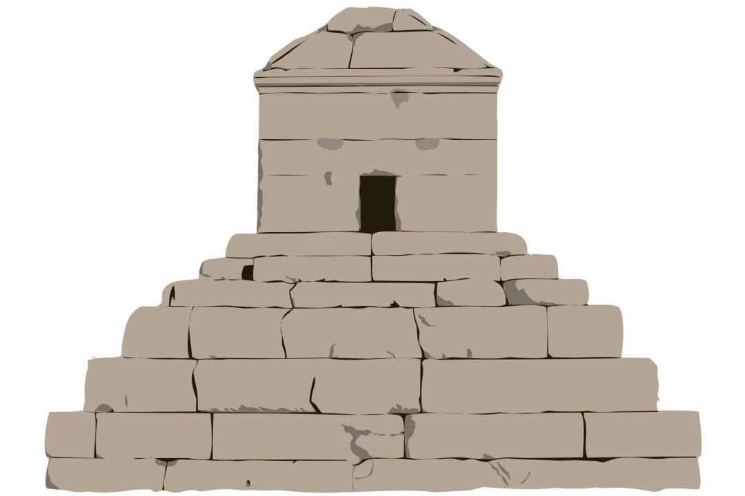 دانلود طرح لایه باز اثر معماری مقبره کوروش برای فتوشاپ