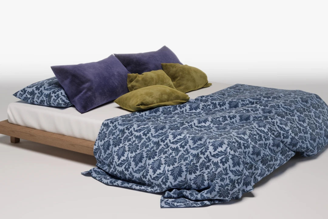 مدل سه بعدی تختخواب مینیمال