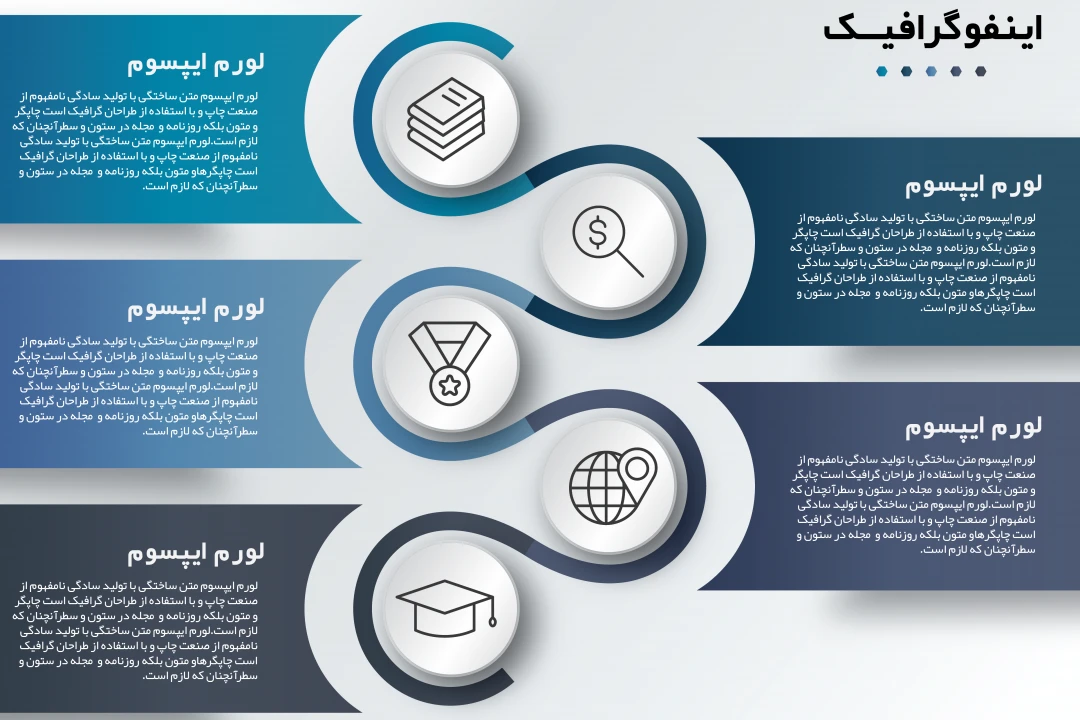 طرح لایه باز اینفوگرافیک آموزشی حرفه ای