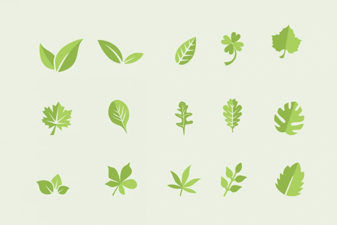 مجموعه آیکن های برگ