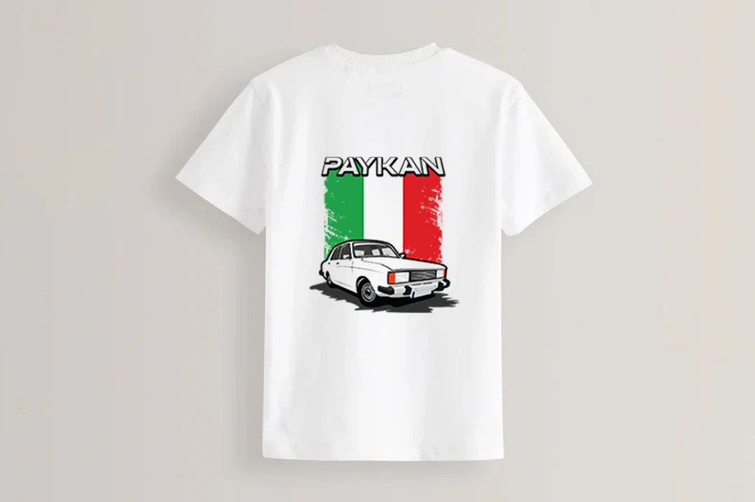 طرح تیشرت پرچم ایران و پیکان لایه باز