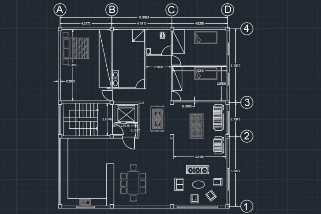 فایل اتوکد پلان مسکونی