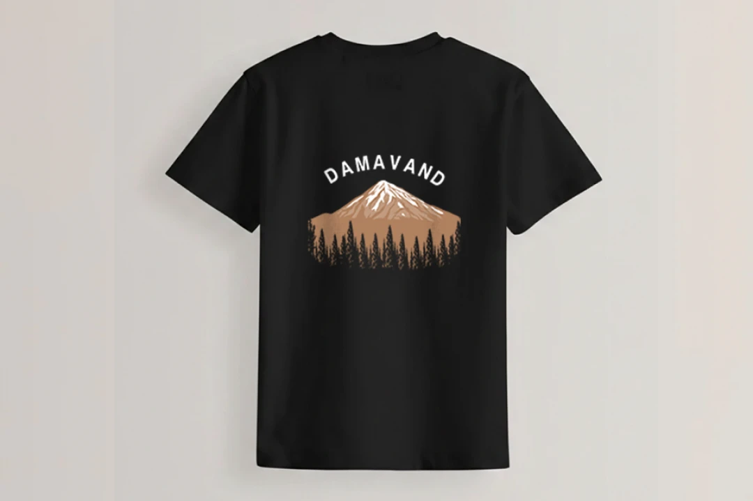طرح لایه باز تیشرت کوه دماوند