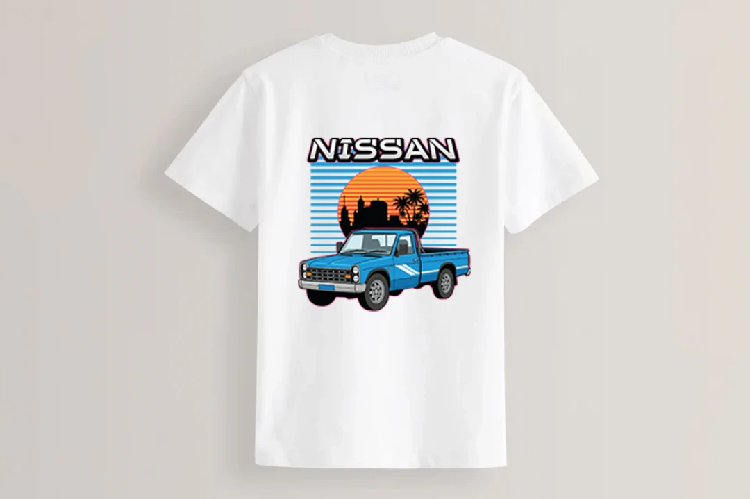 طرح نیسان آبی و شهر تابستان برای چاپ روی تیشرت
