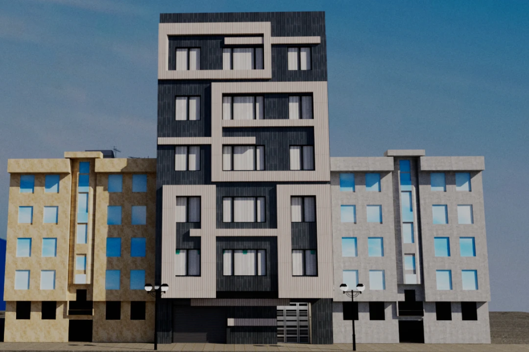 دانلود صحنه اماده نما مدرن ساختمان