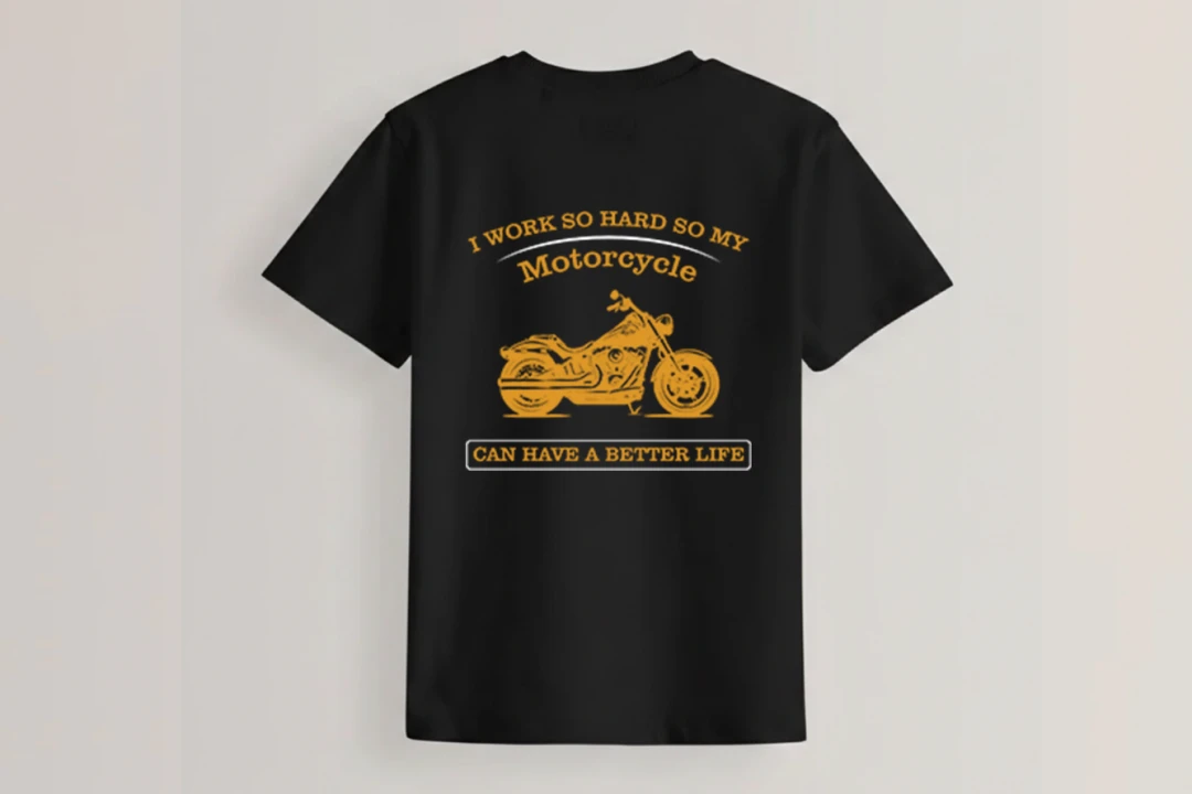 طرح موتور سیکلت برای تیشرت