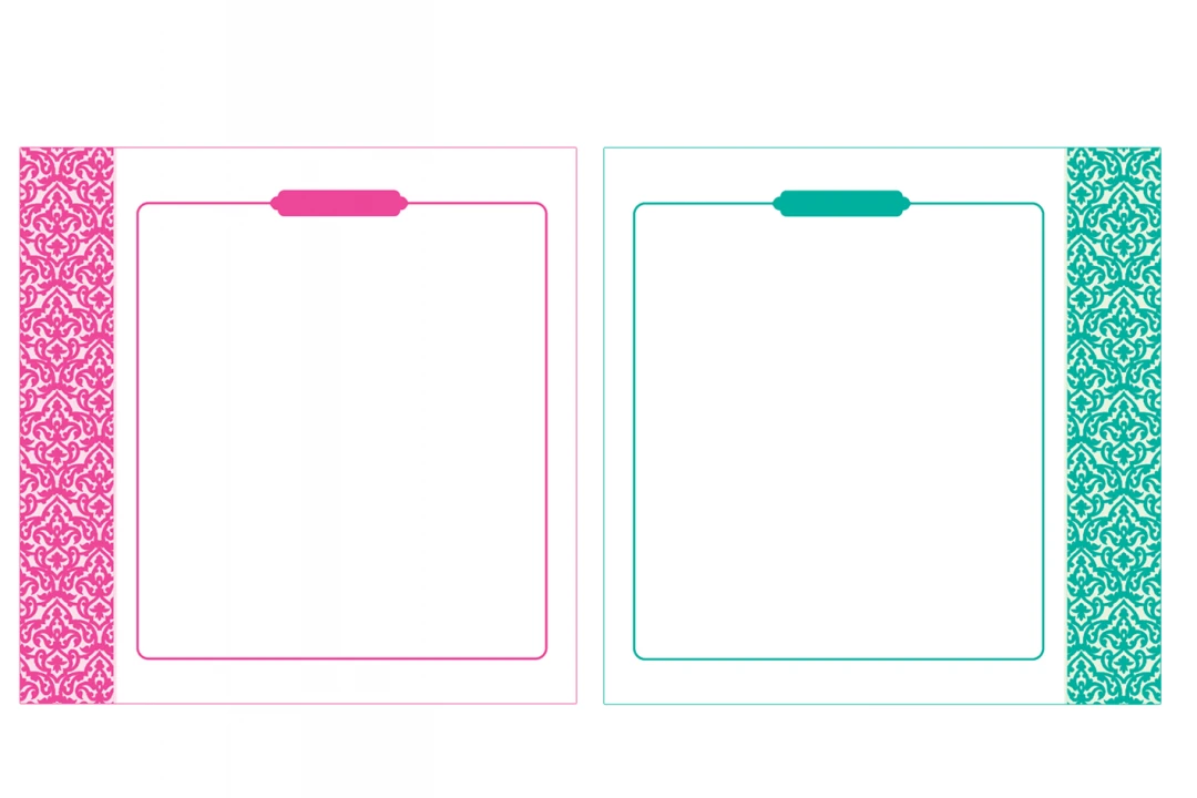 حاشیه تذهیب دار صفحه آرایی کتاب و مجله و.. طرح لایه باز ایندیزاین قابل ویرایش