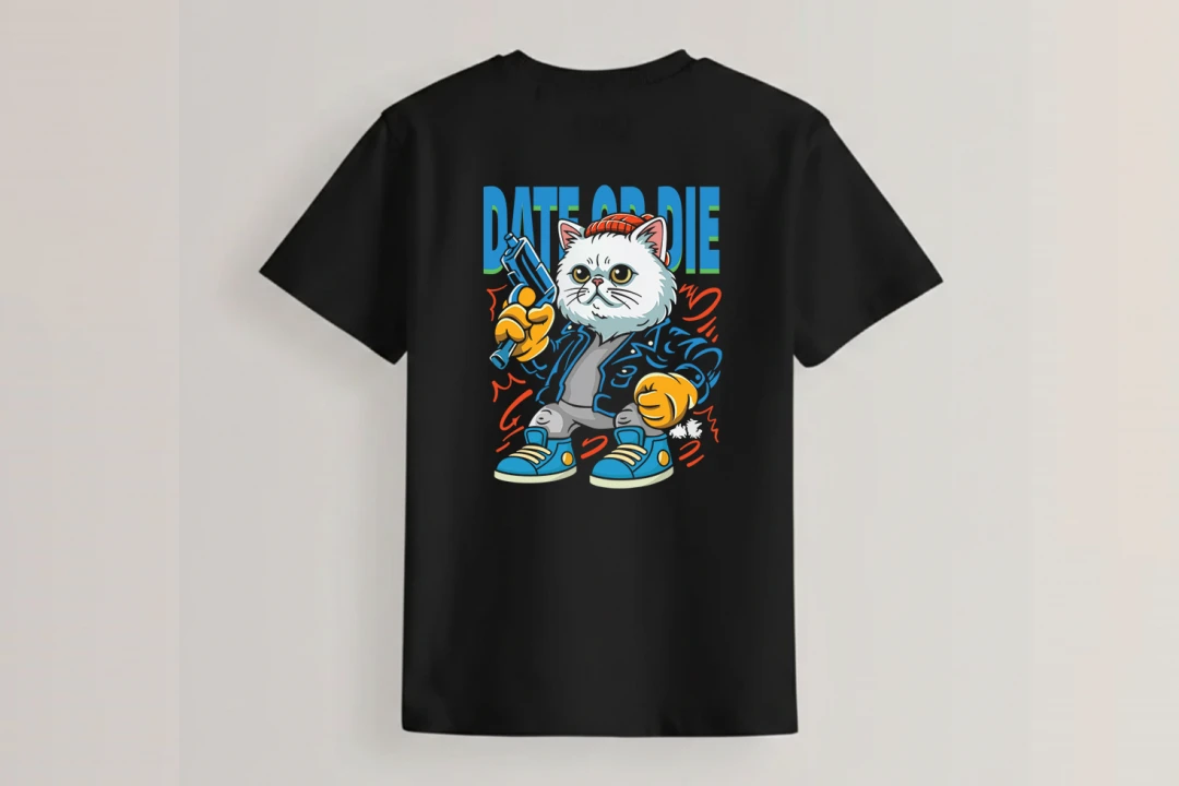 طرح تیشرت گربه ایرانی لایه باز