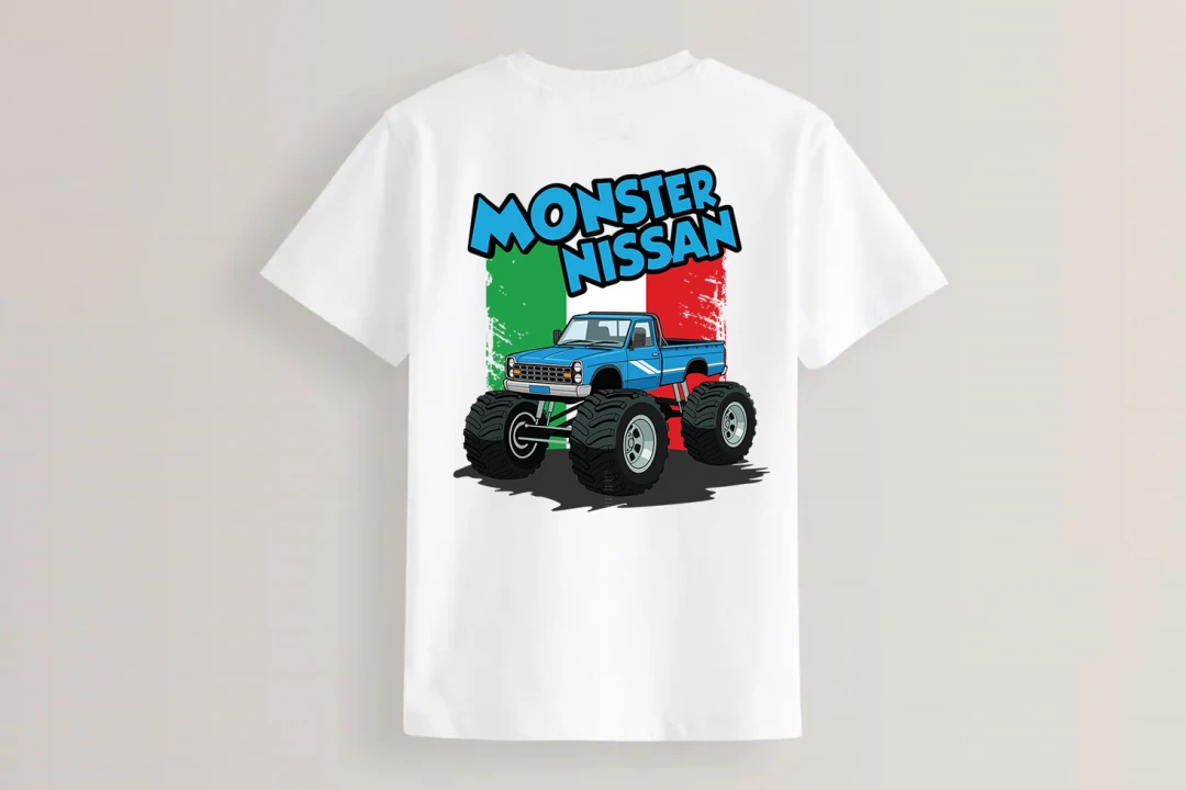طرح تیشرت نیسان آبی مانستر تراک لایه باز