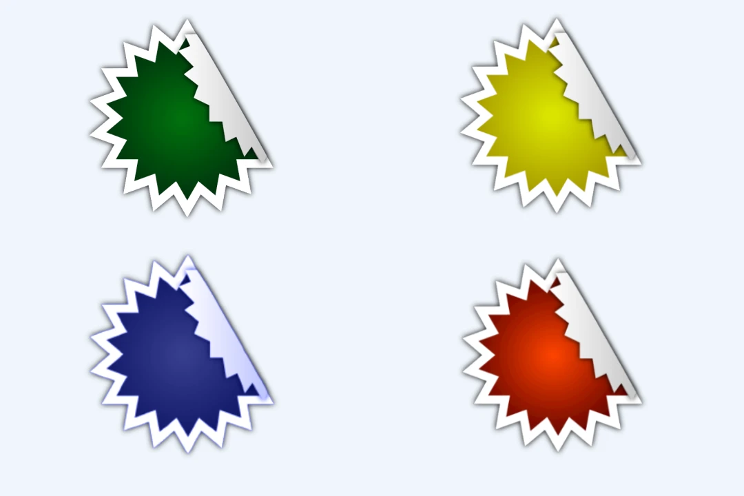 مجموعه استکیر یا شیپ آماده طرح رنگی لایه باز فتوشاپ