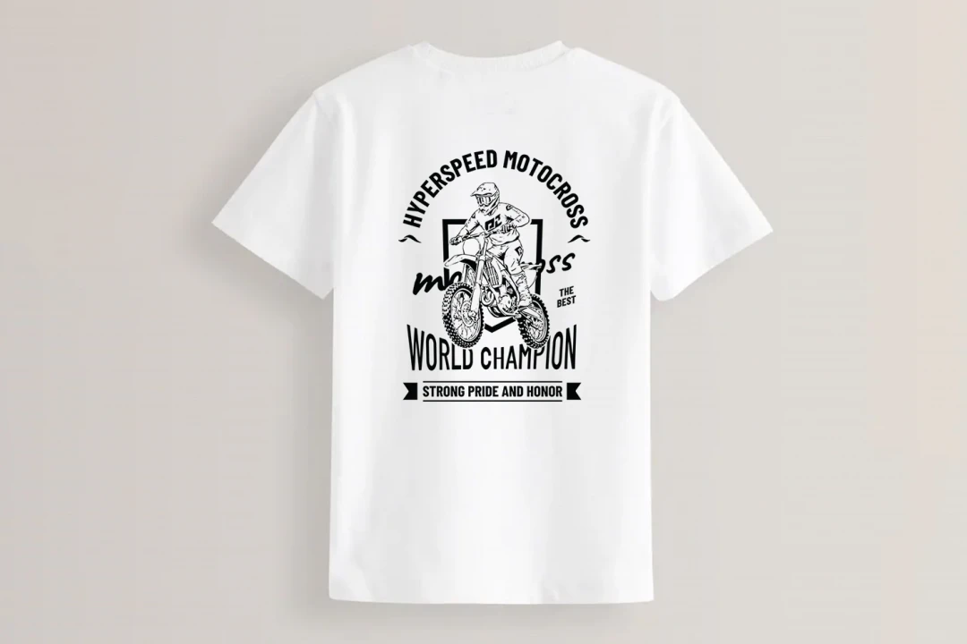 طرح موتور کراس برای چاپ روی تیشرت