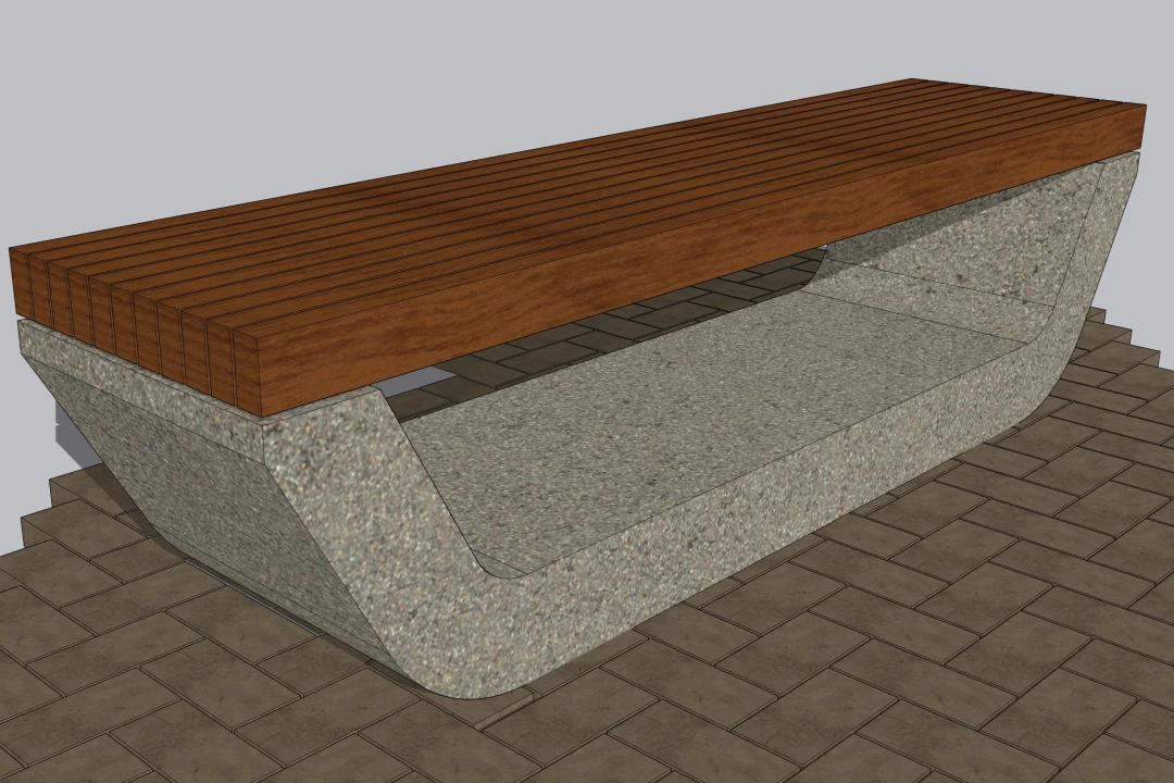 نیمکت بتنی مدرن