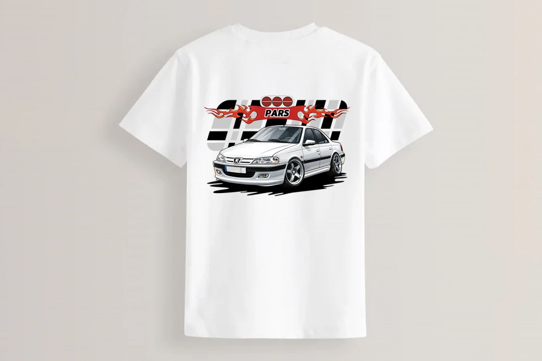 طرح تیشرت پژو پارس لایه باز فتوشاپ
