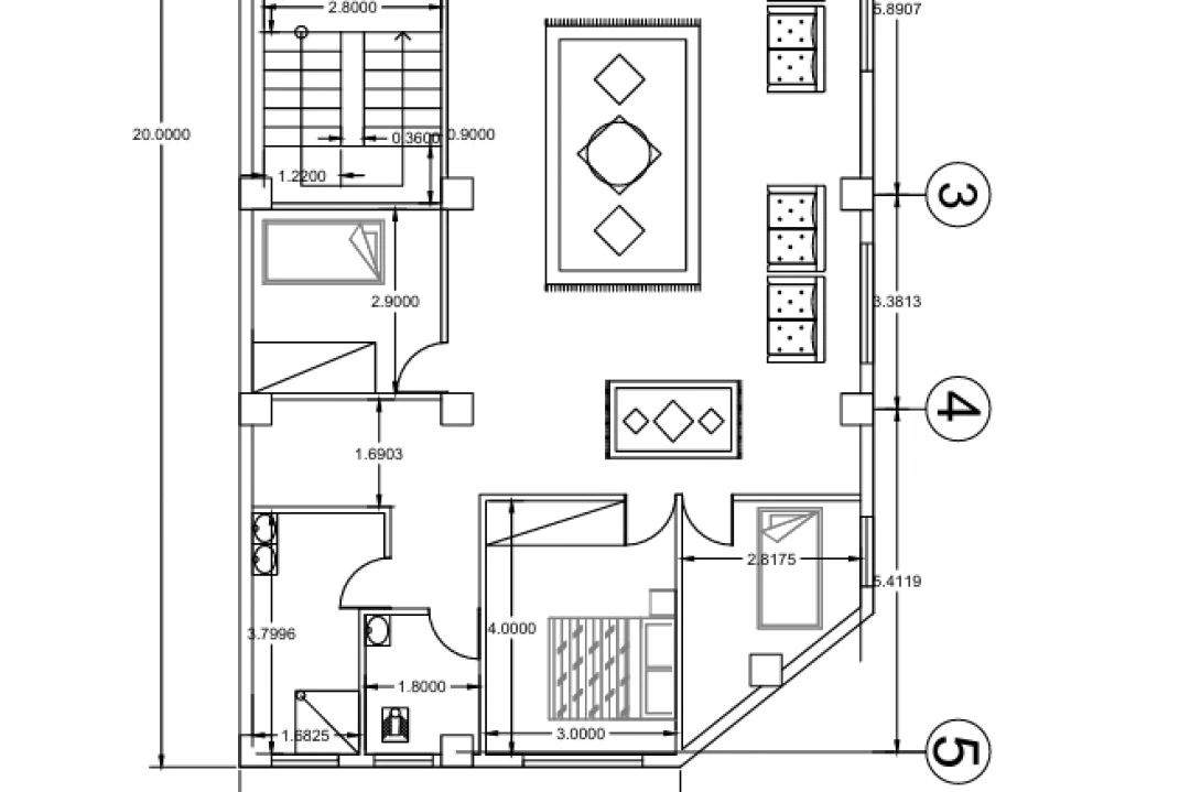 پلان معماری مسکونی