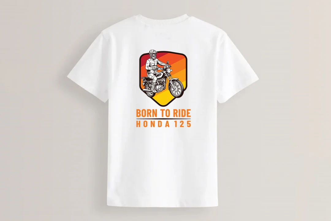 طرح لایه باز موتور 125 برای چاپ تیشرت