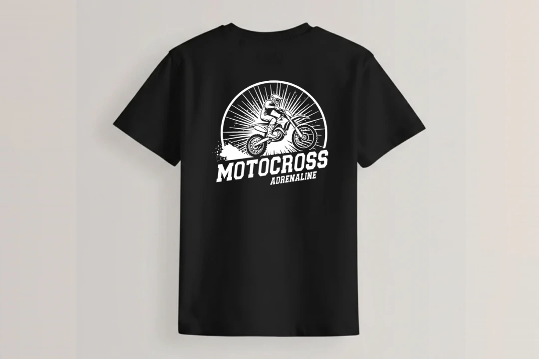 طرح موتور کراس تیشرت لایه باز