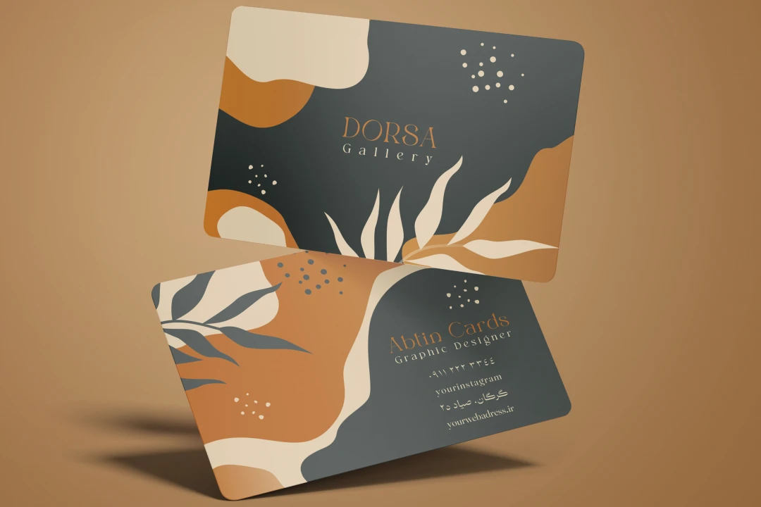 کارت ویزیت لایه باز بوهو PSD مناسب گالری هنری، صنایع دستی و کافه آرت