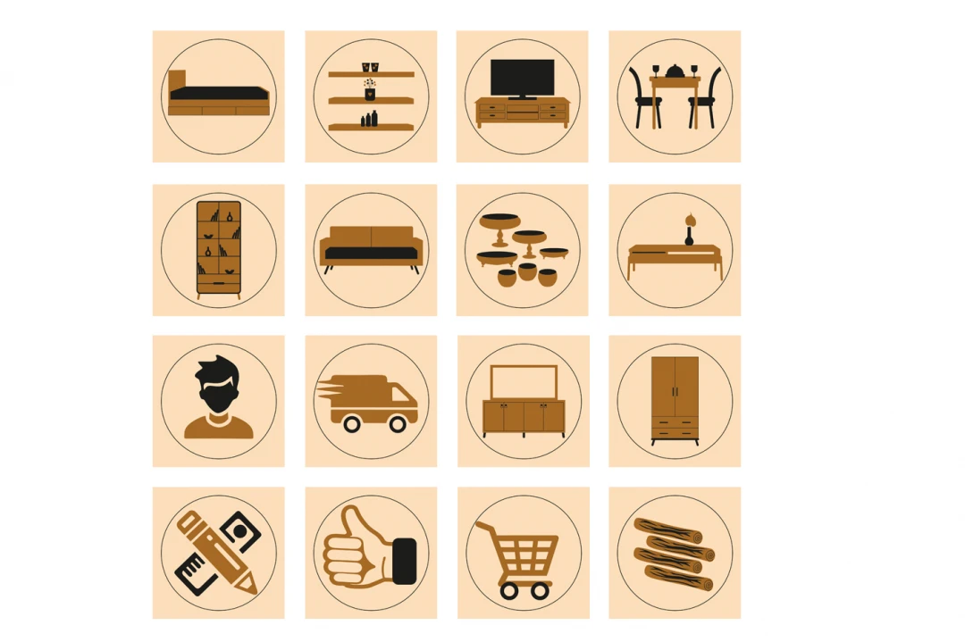 پک فوق حرفه‌ای: ۱۶ کاور هایلایت استوری اینستاگرام (تم چوب طبیعی) – مناسب دکوراسیون منزل، لوازم چوبی و اکسسوری‌های کرمی و قهوه‌ای