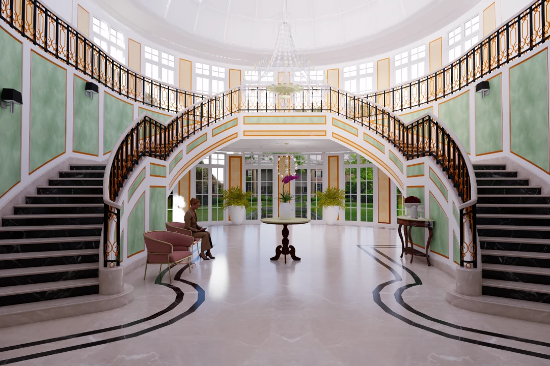 صحنه اماده پله دوبلکس اسکچاپ