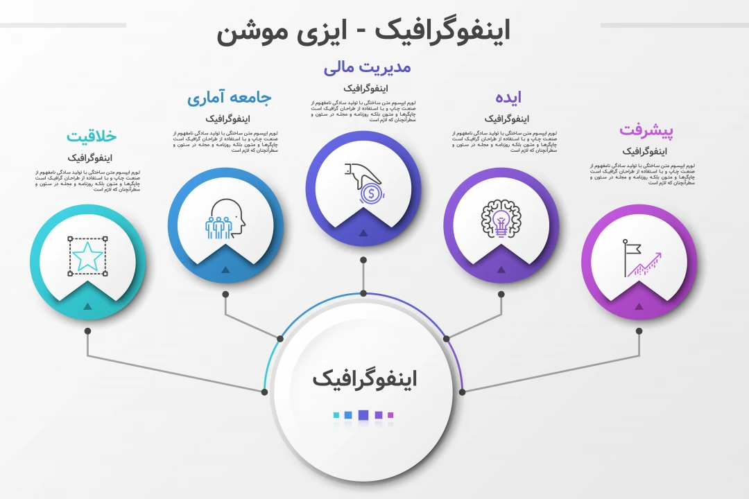 قالب اینفوگرافیک لایه باز حرفه‌ای | فوتوشاپ (PSD)