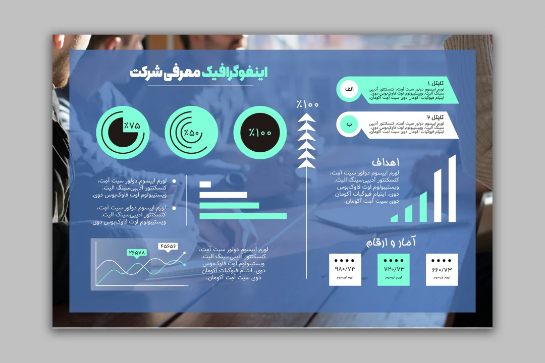 طرح لایه باز اینفوگرافی معرفی شرکت