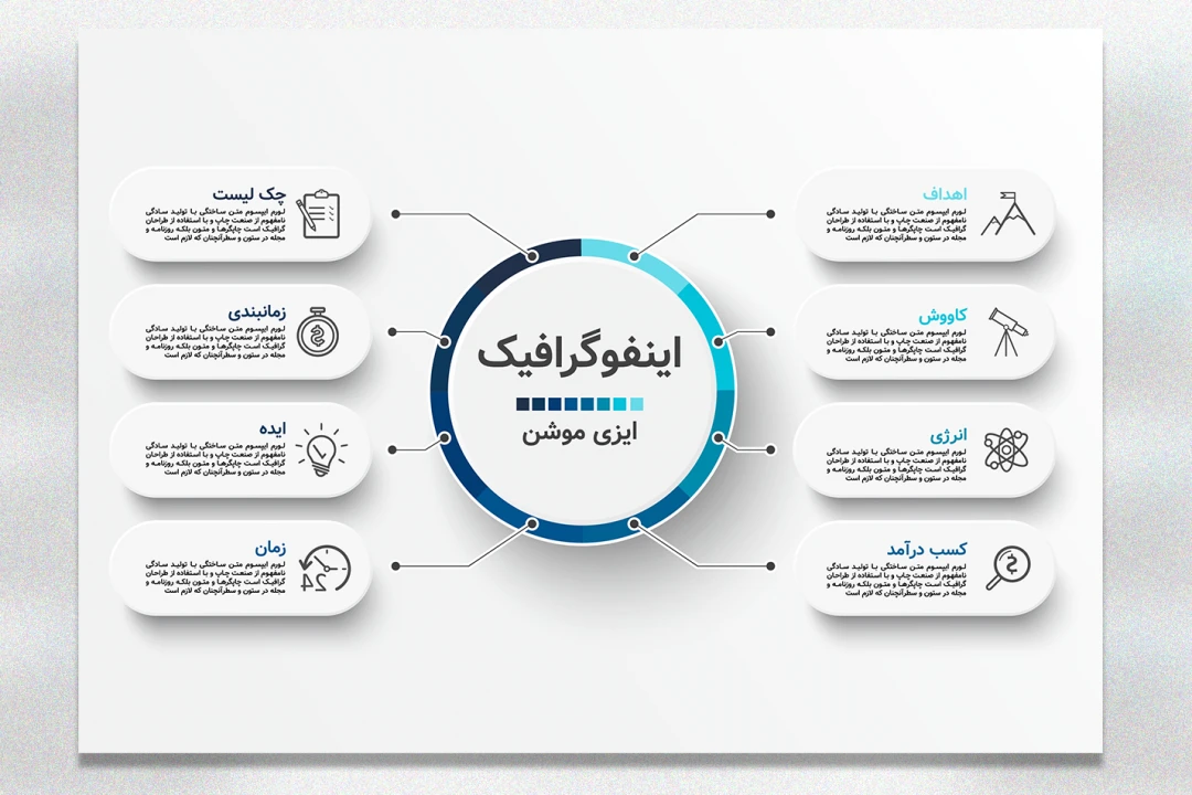 اینفوگرافیک دایره ای حرفه‌ای | فایل لایه باز ایلاسترایتور (AI)