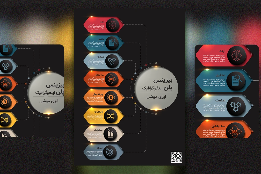 قالب اینفوگرافیک لایه باز حرفه‌ای | فایل Illustrator (AI)