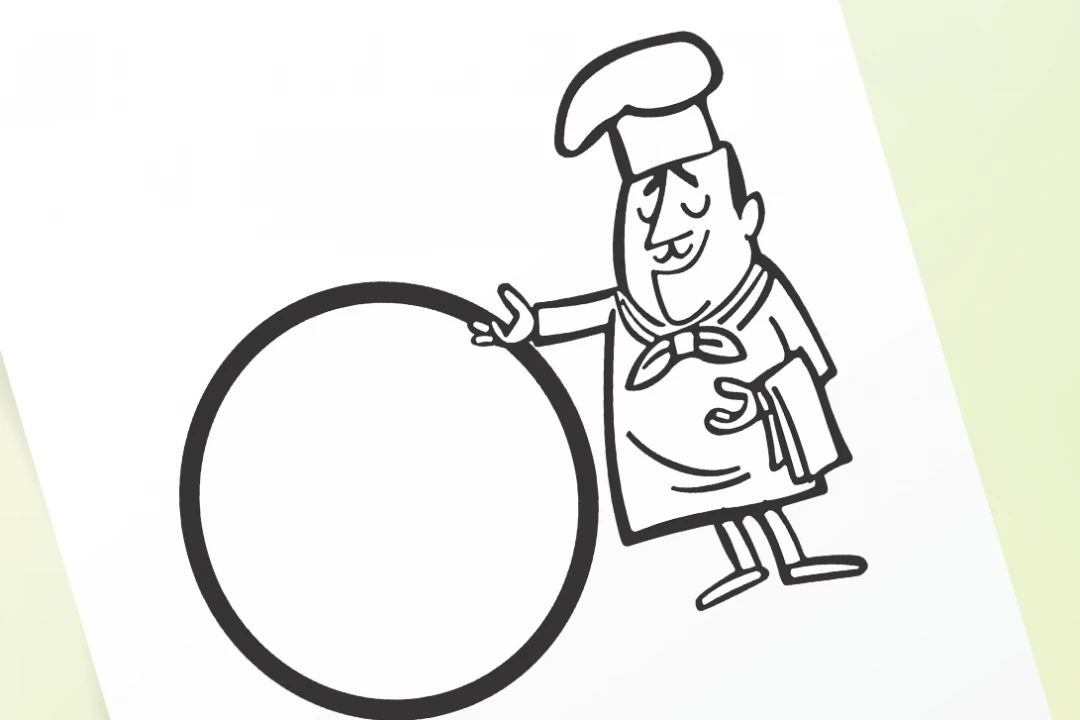 طرح سرآشپز با فرمت کورل دراو مناسب برای تراکت های رستورانی