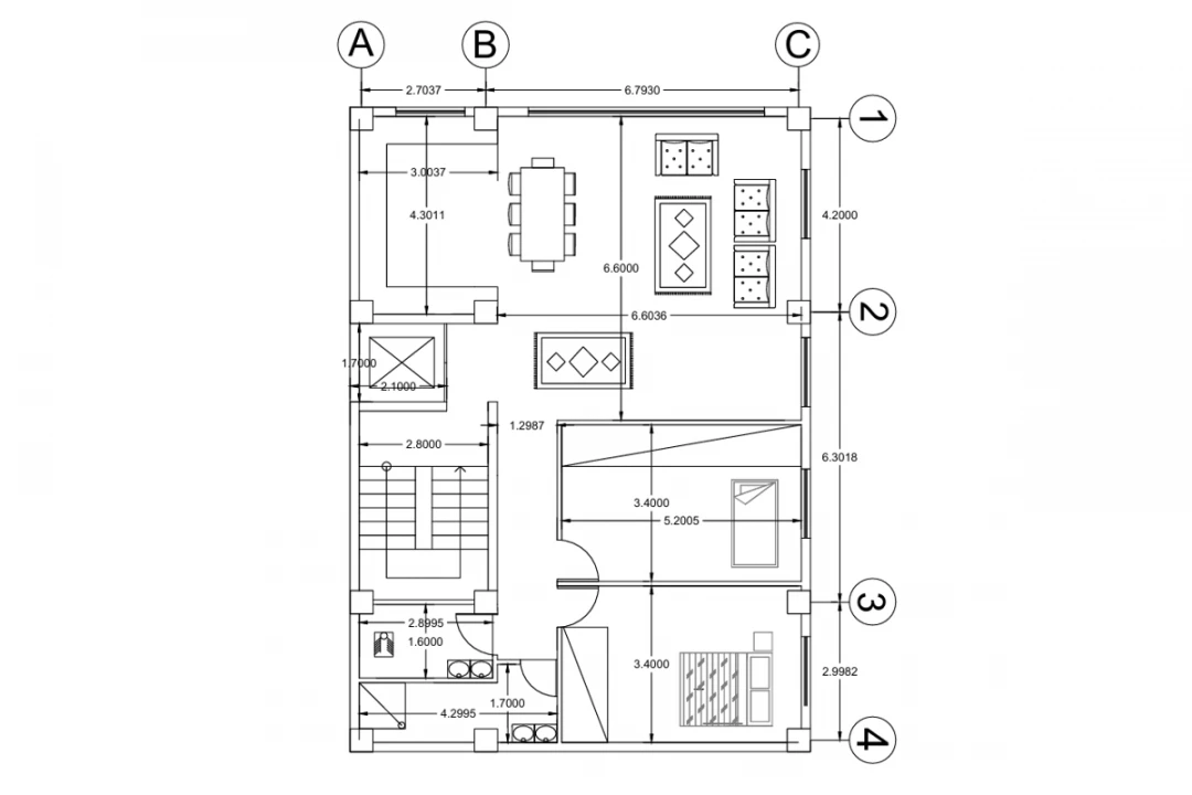 پلان معماری مسکونی