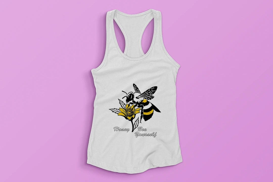طرح تاپ رکابی زنانه (Honey Bee Yourself)