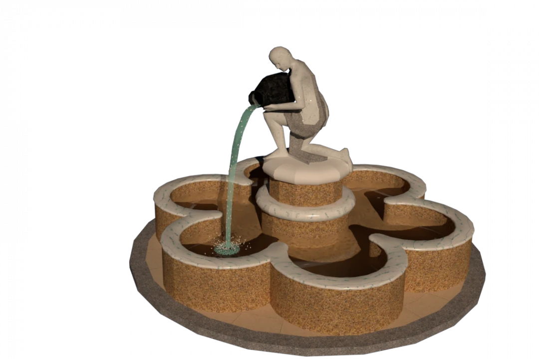 مدل سه بعدی آبنما اسکچاپ