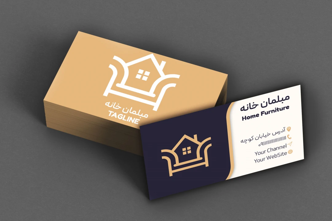 طرح لایه باز کارت ویزیت مبل فروشی حرفه‌ای | فایل PSD آماده چاپ و قابل ویرایش
