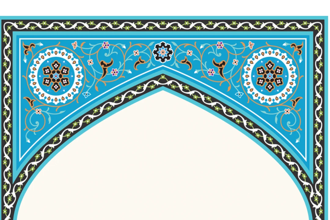 طرح محراب با حاشیه اسلیمی بسیار زیبا لایه باز فتوشاپ با کیفیت بسیار بالا و رنگ آمیزی فوق جذاب