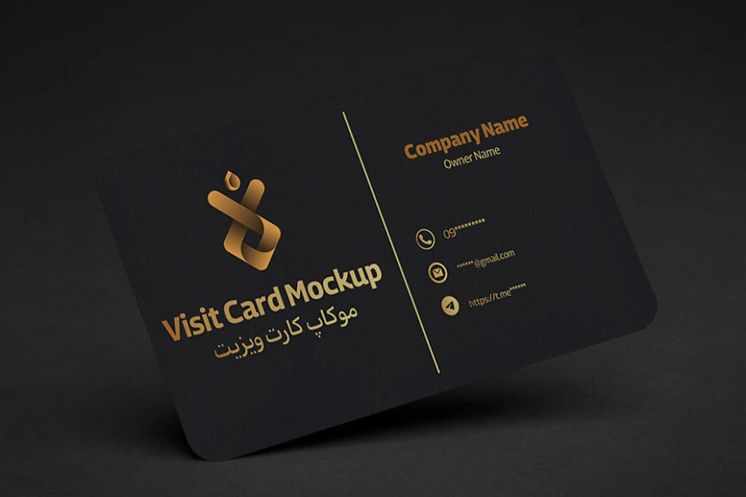 موکاپ کارت ویزیت شیک تکی گوشه گرد