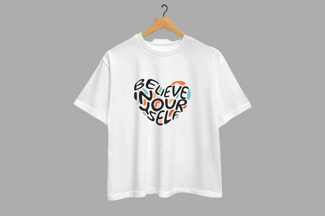 طرح تیشرت زنانه (Believe in yourself)